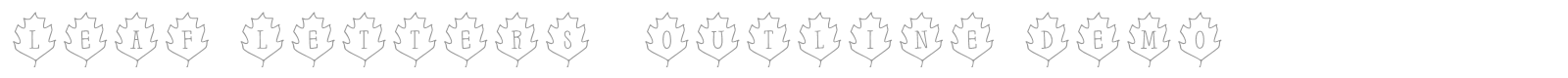 Leaf Letters font preview